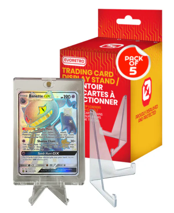 EVORETRO Card Display Stand - 35-260PT Clear, 5-Pack